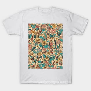 Floral Pattern Colorful Cartoon: Whimsical Flower Magnet T-Shirt